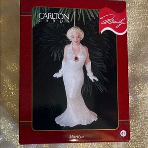 Carlton Cards Glamorous White Marilyn Ornament